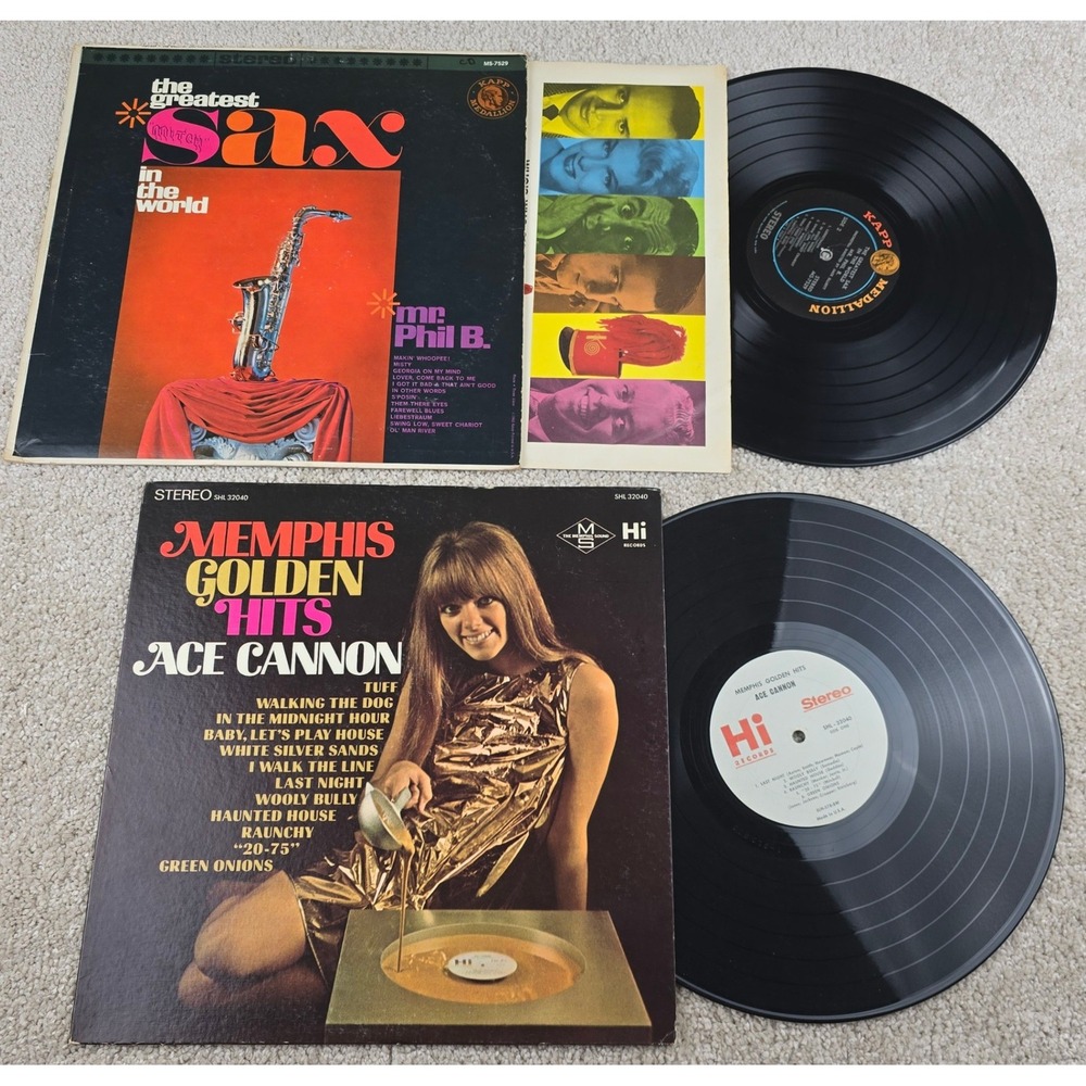 Ace Cannon Memphis Golden Hits Mr Phil B Greatest Sax Vinyl LP Lot Stereo